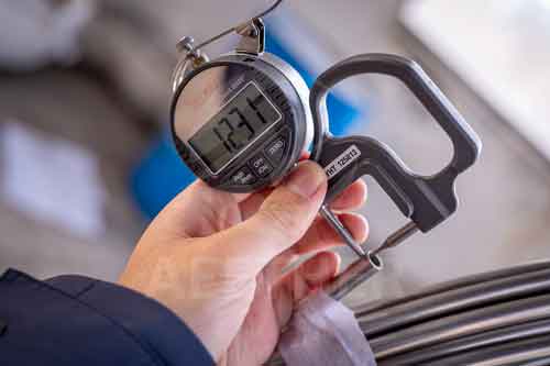 Incoloy 330 coil tube wall thickness inspection