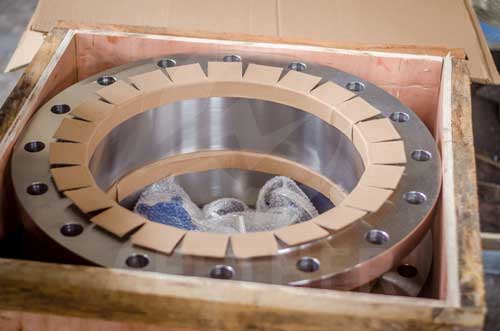Hastelloy G-3 flange in wooden case