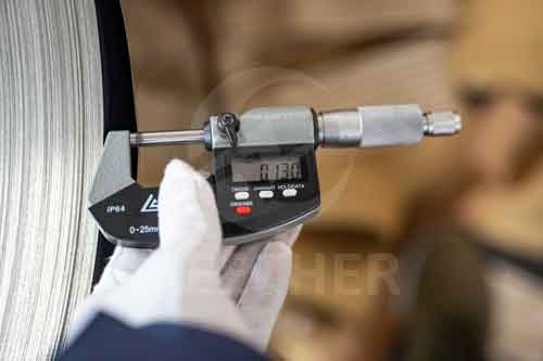 Hastelloy C-276 strip thickness inspection